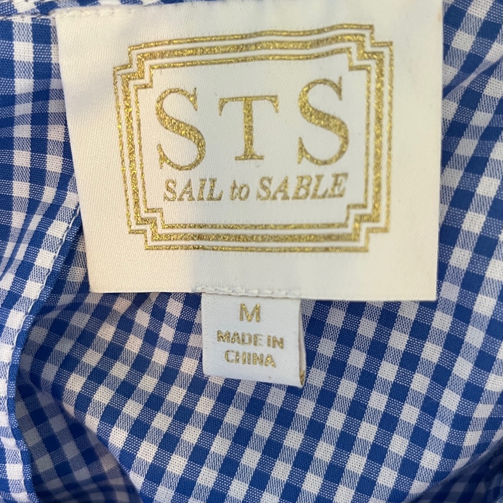 Sail to Sable Blue and White Gingham Top - Picture 5 of 5